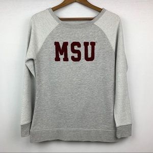 MSU Creative Apparel Cotton Blend Gray Sweater